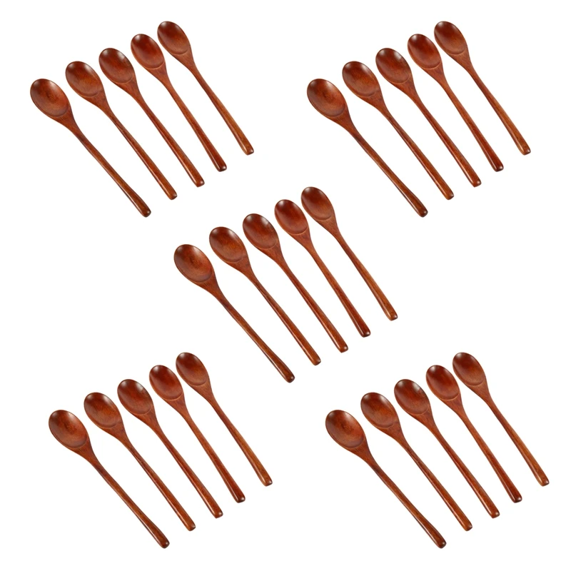 Spoons Wooden Soup Spoon 25 Pieces Eco Friendly Tableware Natural Ellipse Wooden Ladle Spoon Set
Spoons Wooden Soup Spoon 25 Pieces Eco Friendly Tableware Natural Ellipse Wooden Ladle Spoon Set