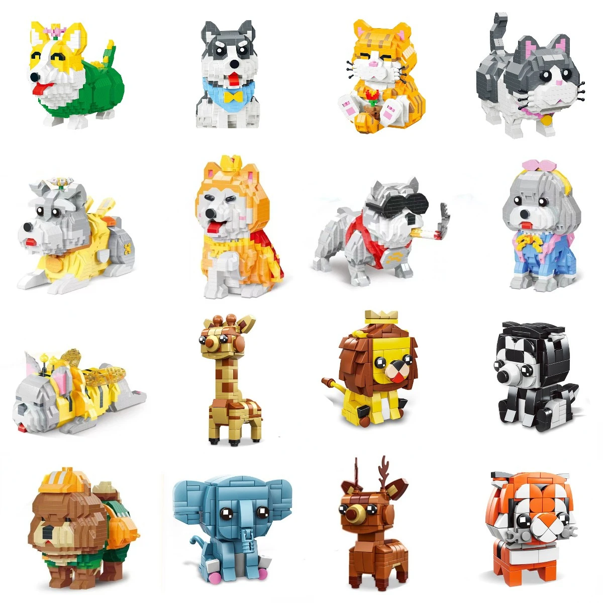 Cute Pet Dog Cat Micro Block Diy Corgi Husky Mini Block Animal Rabbit Bulldog Blue Cat Teddy Koala Building Brick Toys For Kids
Cute Pet Dog Cat Micro Block Diy Corgi Husky Mini Block Animal Rabbit Bulldog Blue Cat Teddy Koala Building Brick Toys For Kids