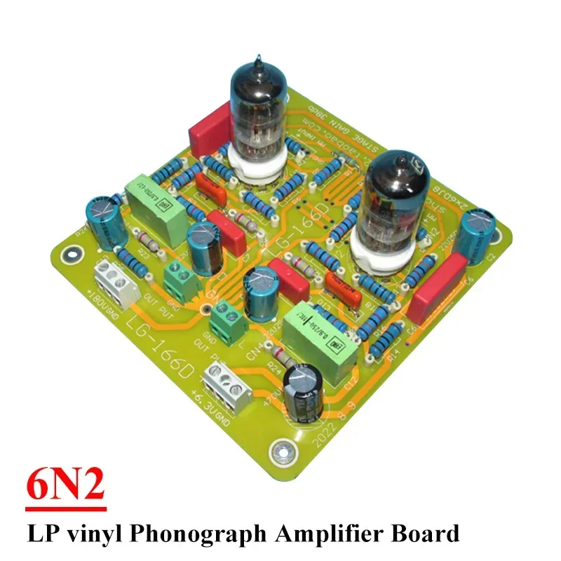 

6n2 Vacuum Tube Phonograph Amplifier MM Singing and Playing Attenuation Amplifier Board LP Black Glue Amplifier Board