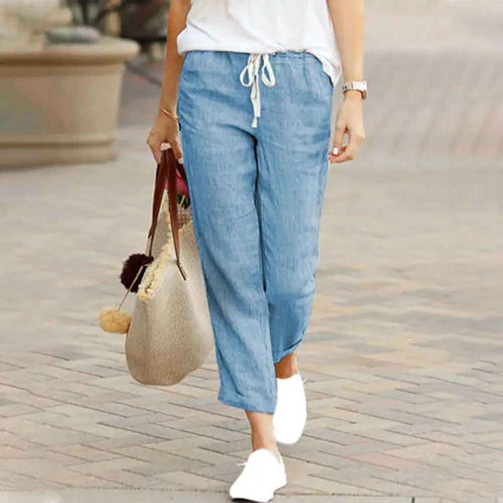 Women Pants Stylish Women's Elastic Waist Drawstring Pants With Pockets Office Lady Trousers For Streetwear Fashion Solid For A
Women Pants Stylish Women's Elastic Waist Drawstring Pants With Pockets Office Lady Trousers For Streetwear Fashion Solid For A
