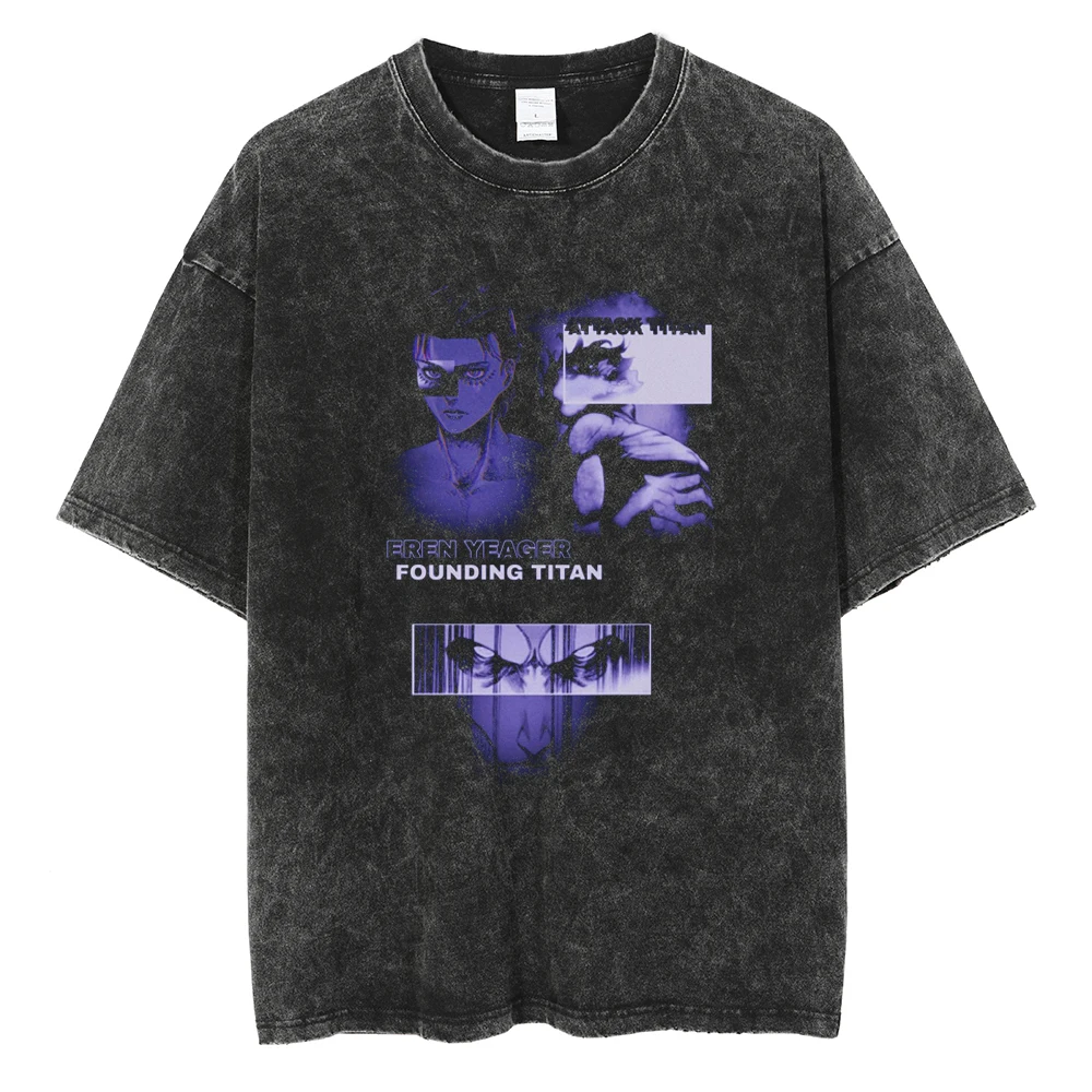 Harajuku Fashion Streetwear Men Washed T-Shirt Japanese Anime Attack on Titan Tshirt Cotton Tops Short Sleeve Vintage Tees
Harajuku Fashion Streetwear Men Washed T-Shirt Japanese Anime Attack on Titan Tshirt Cotton Tops Short Sleeve Vintage Tees