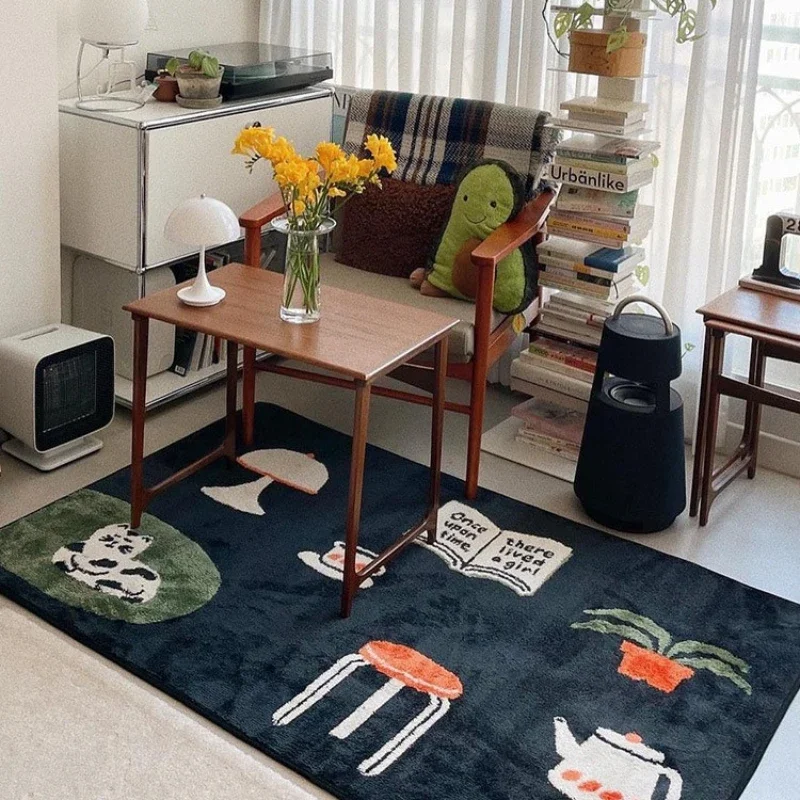 

Children's Cute Bedroom Bedside Carpets Living Room Soft Large Area Carpet Study Cloakroom Rugs Balcony Non-slip Leisure Rug 양탄자