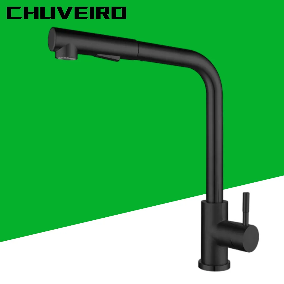 Pull Out Kitchen Faucet 304 Stainless Steel Black Brushed Hot and Cold Water Mixer Sink Faucet Stream Sprayer Head Basin Tap
Pull Out Kitchen Faucet 304 Stainless Steel Black Brushed Hot and Cold Water Mixer Sink Faucet Stream Sprayer Head Basin Tap
