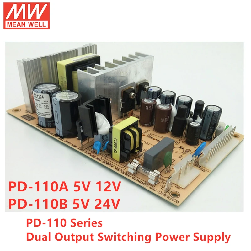 MEAN WELL PCB Type PD-110 Series Dual Output Switching Power Supply PD-110A PD-110B
MEAN WELL PCB Type PD-110 Series Dual Output Switching Power Supply PD-110A PD-110B