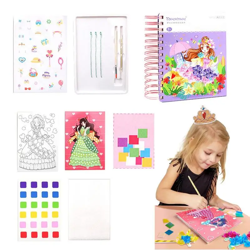 Fabric Art Frenzy Watercolor Painting Book Set Princess Dress-Up Kids Arts And Crafts Educational Poke Painting Paper Craft Set
Fabric Art Frenzy Watercolor Painting Book Set Princess Dress-Up Kids Arts And Crafts Educational Poke Painting Paper Craft Set