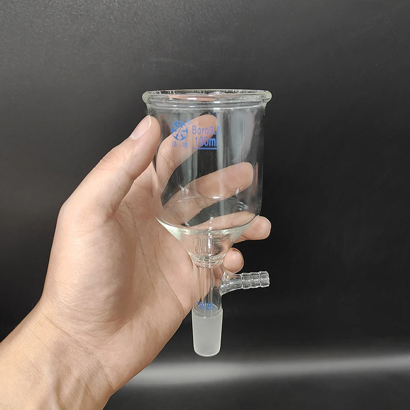 FAPE Filtration funnel,with grinding mouth,100ml,Joint 19/26,Cylindrical suction funnel,Bush funnel.
FAPE Filtration funnel,with grinding mouth,100ml,Joint 19/26,Cylindrical suction funnel,Bush funnel.