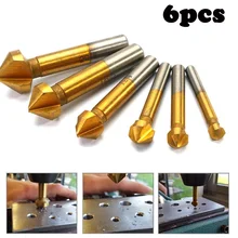 6Pcs 90 Degree HSS Countersink Drill Bit 3 Flute Chamfer Cutter Chamfering Metal Mill Cutter 6.3/8.3/10.4/12.4/16.5/20.5mm
6Pcs 90 Degree HSS Countersink Drill Bit 3 Flute Chamfer Cutter Chamfering Metal Mill Cutter 6.3/8.3/10.4/12.4/16.5/20.5mm