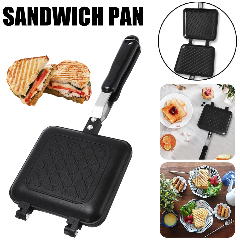 New Double-Sided Sandwich Pan Non-Stick Foldable Grill Frying Pan for Bread Toast Breakfast Machine Waffle Pancake Maker
New Double-Sided Sandwich Pan Non-Stick Foldable Grill Frying Pan for Bread Toast Breakfast Machine Waffle Pancake Maker