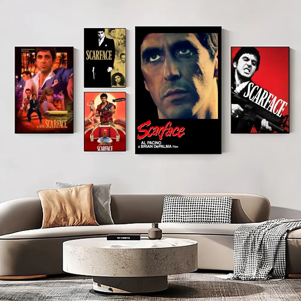 Scarface Movie Poster Self-adhesive Art Poster Retro Kraft Paper Sticker DIY Room Bar Cafe Vintage Decorative Painting
Scarface Movie Poster Self-adhesive Art Poster Retro Kraft Paper Sticker DIY Room Bar Cafe Vintage Decorative Painting