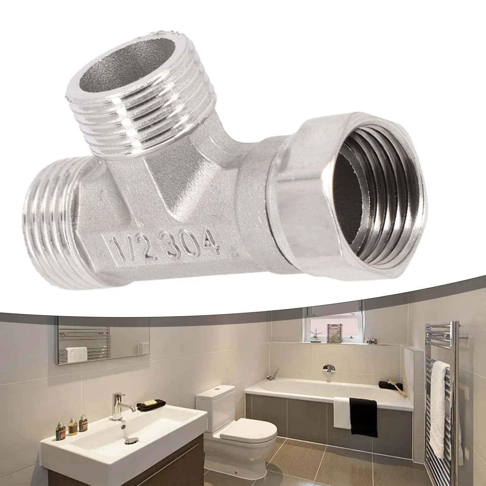1pcs 3-Way T-Adapter G1/2 Bathroom Shower Faucet Water Splitter Toilet Shower Valve Spray Nozzle Converter Stainless Steel
1pcs 3-Way T-Adapter G1/2 Bathroom Shower Faucet Water Splitter Toilet Shower Valve Spray Nozzle Converter Stainless Steel