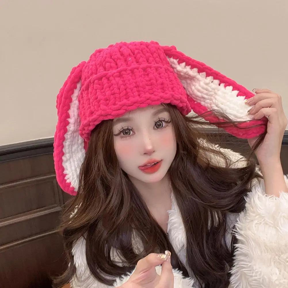 Knitted Hat Cozy Winter Hat for Women Stylish Knitted Bunny Ear Design High Elasticity Windproof Protection Soft Thick Anti-slip
Knitted Hat Cozy Winter Hat for Women Stylish Knitted Bunny Ear Design High Elasticity Windproof Protection Soft Thick Anti-slip