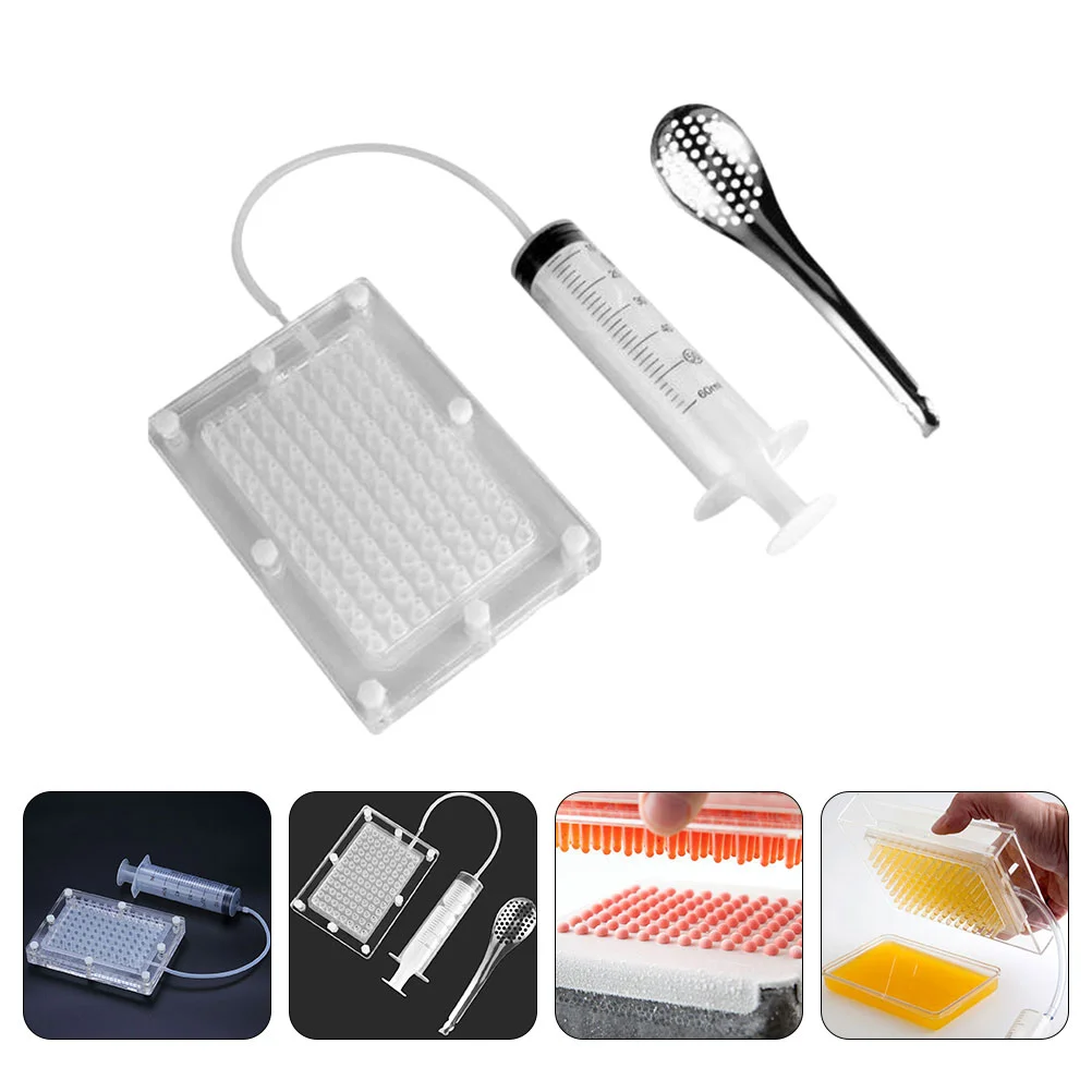 Caviar Maker Box Spherification Dropper Gastronomy Kit Sauce Dispenser Strainer Spoon Kitchen Restaurant
Caviar Maker Box Spherification Dropper Gastronomy Kit Sauce Dispenser Strainer Spoon Kitchen Restaurant