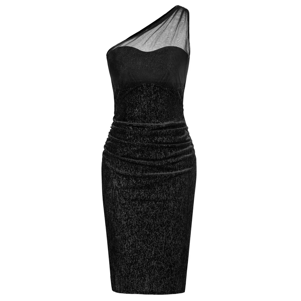 GK Women Mesh Patchwork Party Dress One-Shoulder Back Slit Bodycon Dress Sleeveless Slim High Waist Midi Party Dresses A30
GK Women Mesh Patchwork Party Dress One-Shoulder Back Slit Bodycon Dress Sleeveless Slim High Waist Midi Party Dresses A30
