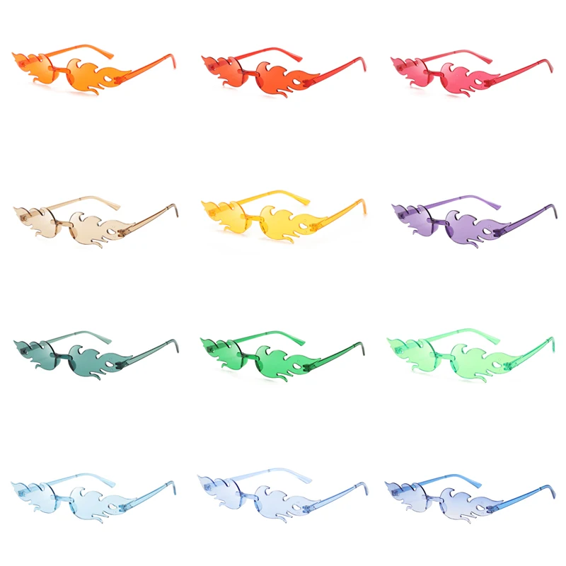 Flame Sunglasses Vintage Glasses For Women UV400 Fashion Rimless Sunglasses Novelty PC Frame Sunglasses Party Cosplay Glasses
Flame Sunglasses Vintage Glasses For Women UV400 Fashion Rimless Sunglasses Novelty PC Frame Sunglasses Party Cosplay Glasses
