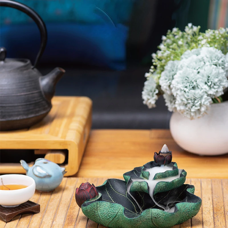 Lotus Pond Moonlight Backflow Incense Chinese Incense Burner Creative Decoration Tea Room Zen Aromatherapy Decorations
Lotus Pond Moonlight Backflow Incense Chinese Incense Burner Creative Decoration Tea Room Zen Aromatherapy Decorations