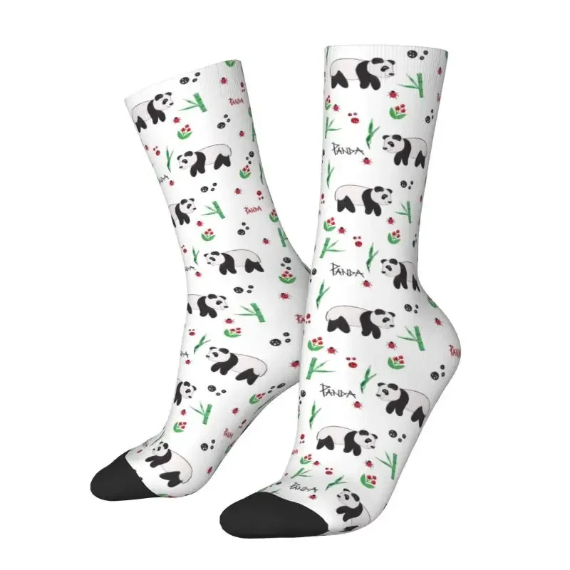 

Fun Print Watercolor Panda Bear Funny Socks for Men Women Stretch Summer Cute Hip Hop Crew Socks