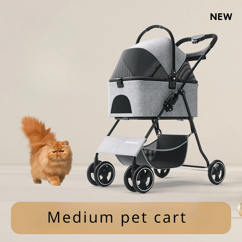 

Medium-sized Pet Carts Are Lightweight Foldable Can Be Used for Outdoor Travel They Are Detachable Pet Strollers for Commuting