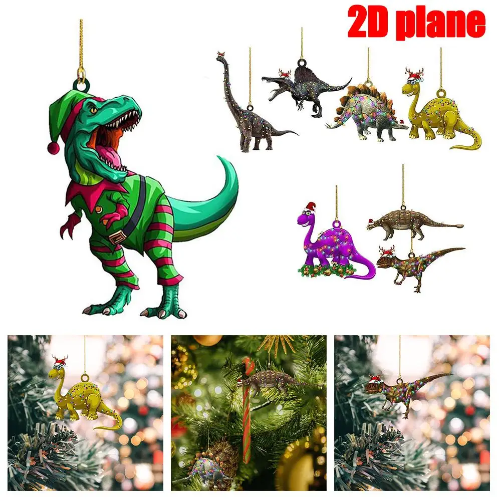 Funny Acrylic Dinosaur Christmas Tree Ornament With Rope Animal Pendant For Xmas Tree Decor Festival Ornament For Animal Lo Y2S3
Funny Acrylic Dinosaur Christmas Tree Ornament With Rope Animal Pendant For Xmas Tree Decor Festival Ornament For Animal Lo Y2S3