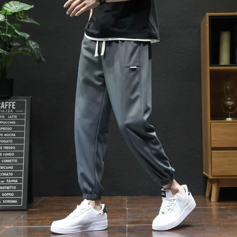 Ice silk Pants Men's Summer Stretch Ankle-Length Pants Solid Color Loose Trouser Tracksuit Fashion Harem Pants Male Quick Dry
Ice silk Pants Men's Summer Stretch Ankle-Length Pants Solid Color Loose Trouser Tracksuit Fashion Harem Pants Male Quick Dry