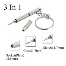 Portable 3 In 1 Screwdriver Eyeglass Sunglass Watch Repair Screwdriver Set Keychain Stainless Steel Mini Screwdriver Hand Tools
Portable 3 In 1 Screwdriver Eyeglass Sunglass Watch Repair Screwdriver Set Keychain Stainless Steel Mini Screwdriver Hand Tools