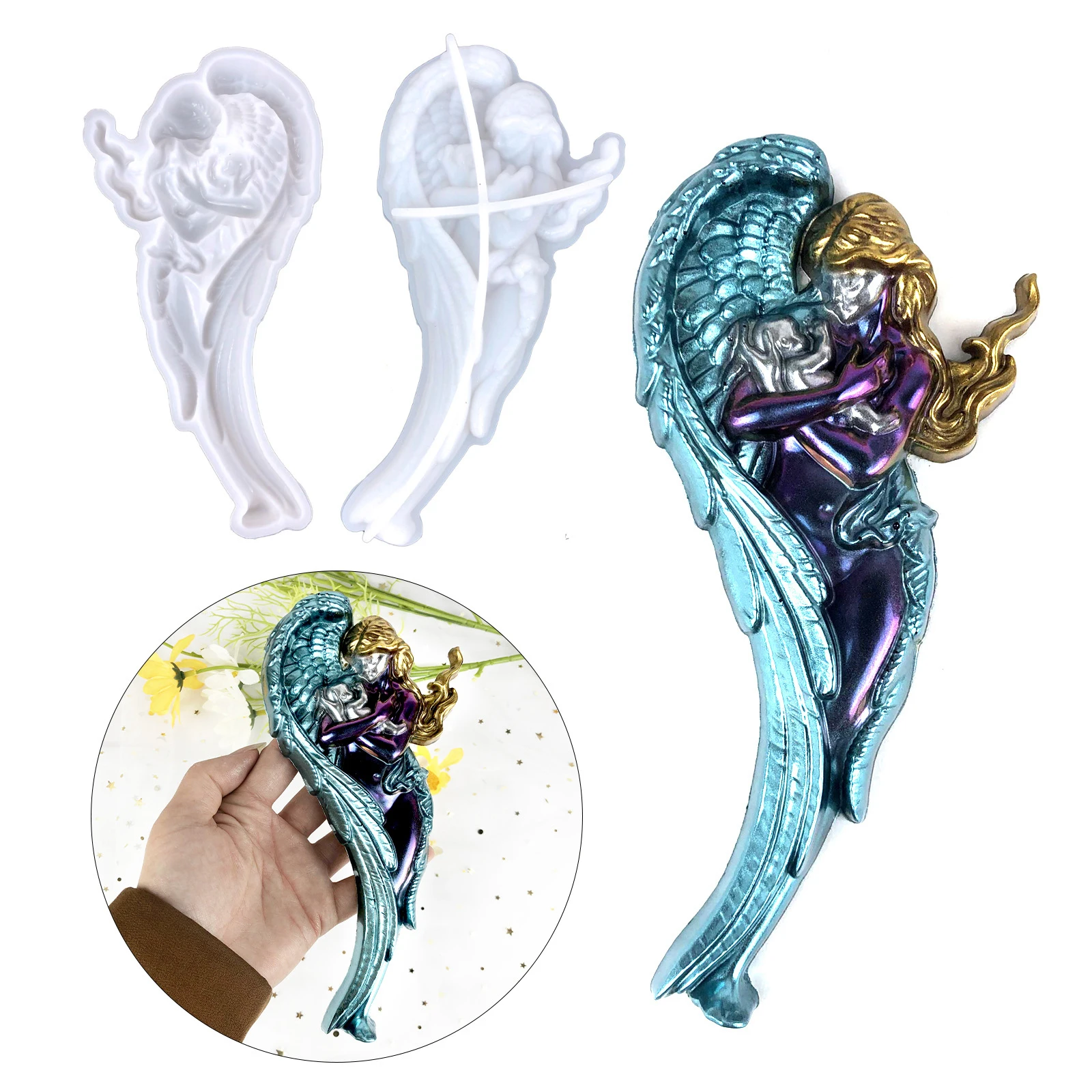 DIY Mother's Day Angel Embracing Baby Wall Mold Angel Embracing Baby Desktop Decoration Silicone Mold
DIY Mother's Day Angel Embracing Baby Wall Mold Angel Embracing Baby Desktop Decoration Silicone Mold