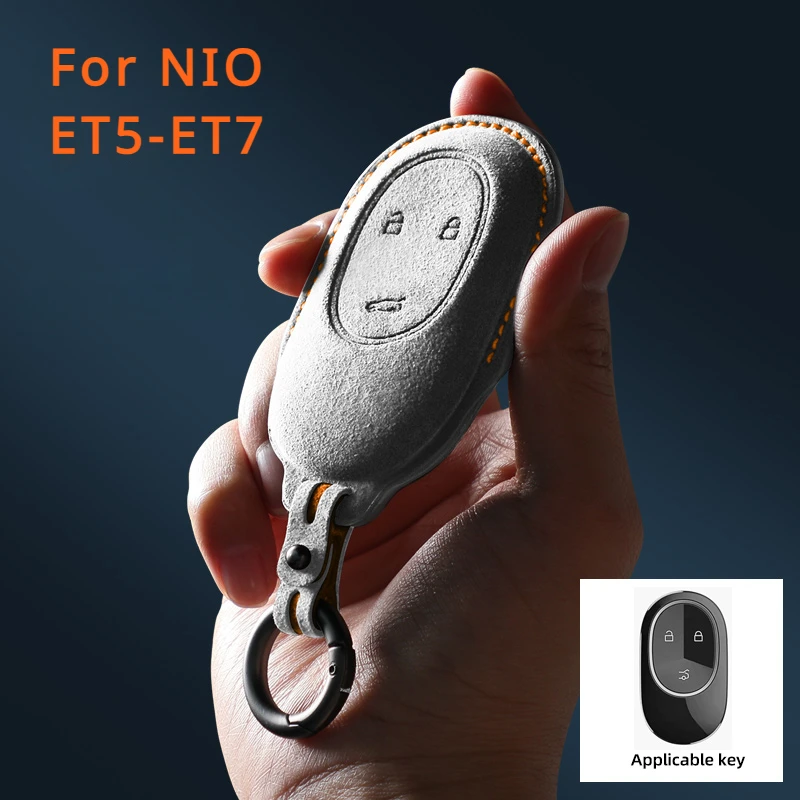 Suede Car Remote Key Case Cover for Weilai NIO ET5 ET6 ET7 Auto Key Shell Fob Protector Holder Keychain
Suede Car Remote Key Case Cover for Weilai NIO ET5 ET6 ET7 Auto Key Shell Fob Protector Holder Keychain
