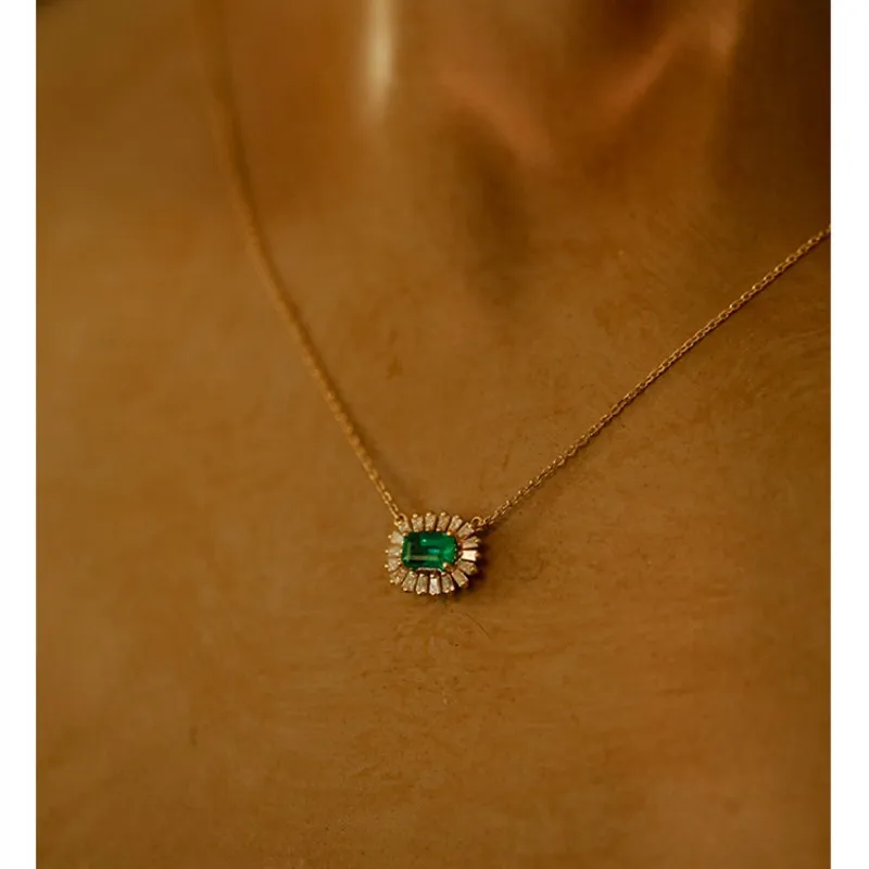High Quality 925 Sterling Silver Retro Oval Green Zircon Pendant Necklace 18k Gold Plated Women Fashion Vintage Jewelry 5 Mallzona S5e76969d0da24ed19025ea446a7f8999H High Quality 925 Sterling Silver Retro Oval Green Zircon Pendant Necklace 18k Gold Plated Women Fashion Vintage Jewelry Mallzona