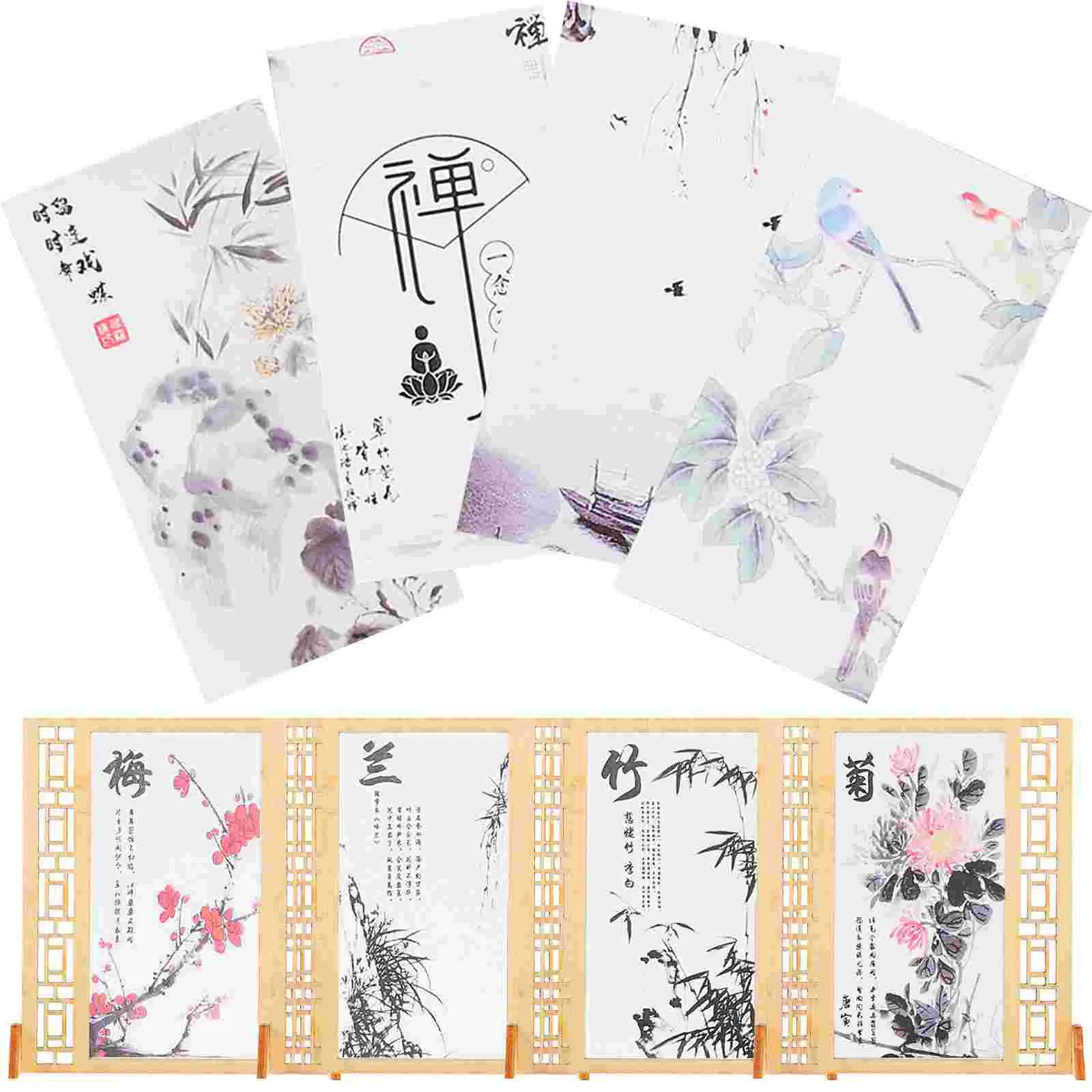 4 Sets Chinese Style Miniature Screen Retro Decor Paper Stickers Photography Props
4 Sets Chinese Style Miniature Screen Retro Decor Paper Stickers Photography Props