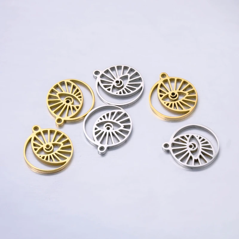New 10pcs Stainless Steel Hollow Round Sun Moon Evil Eyes Pendants Charms For DIY Jewelry Necklace Making Findings
New 10pcs Stainless Steel Hollow Round Sun Moon Evil Eyes Pendants Charms For DIY Jewelry Necklace Making Findings