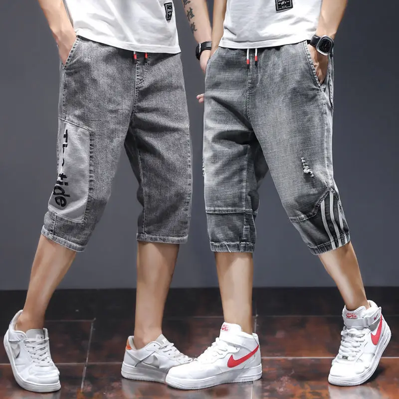 Cropped Denim Shorts Men's Summer Thin Loose Straight Korean Style Trendy Men's Casual Pants Men Black Jeans
Cropped Denim Shorts Men's Summer Thin Loose Straight Korean Style Trendy Men's Casual Pants Men Black Jeans