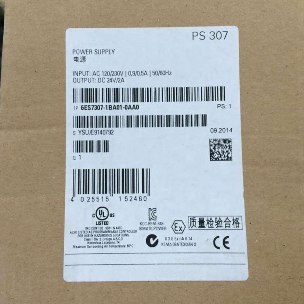 Совершенно новый в коробке запечатанный для Siemens 6ES7 307-1BA01-0AA 0 модуль управления блоком питания 6ES7307-1BA01-0AA0
Совершенно новый в коробке запечатанный для Siemens 6ES7 307-1BA01-0AA 0 модуль управления блоком питания 6ES7307-1BA01-0AA0