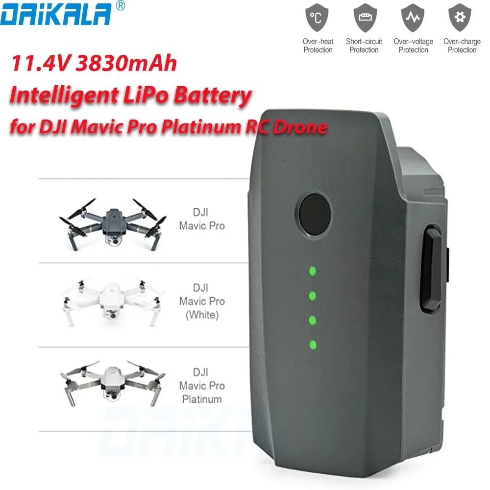 3830mAh Battery Pack For MAVIC PRO Battery Drone Replacement LiPo Battery for DJI Mavic Pro Platinum FPV Quadcopter RC Drone
3830mAh Battery Pack For MAVIC PRO Battery Drone Replacement LiPo Battery for DJI Mavic Pro Platinum FPV Quadcopter RC Drone