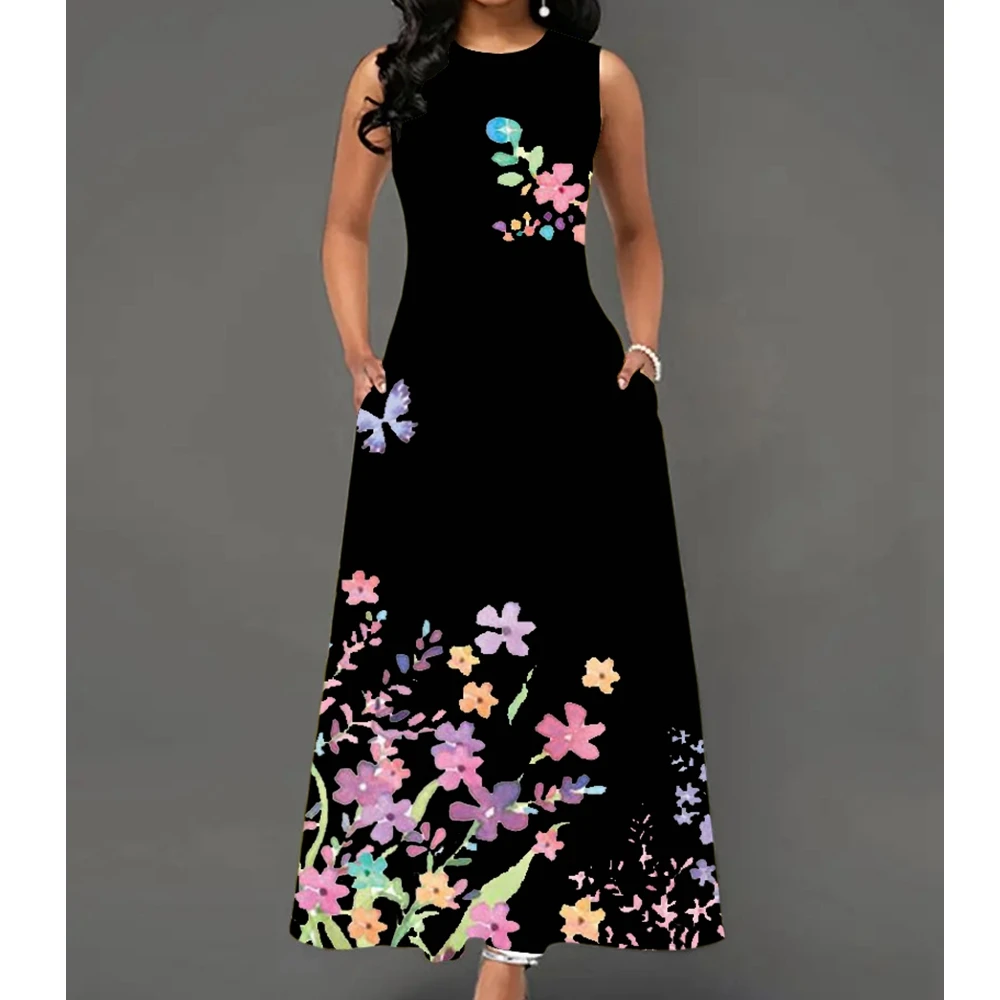 Wepbel Sleeveless Dress Women A-line Printed Loose All-Match Dress Slim Fits High Waist O-neck Big Swing Full Length Dress
Wepbel Sleeveless Dress Women A-line Printed Loose All-Match Dress Slim Fits High Waist O-neck Big Swing Full Length Dress