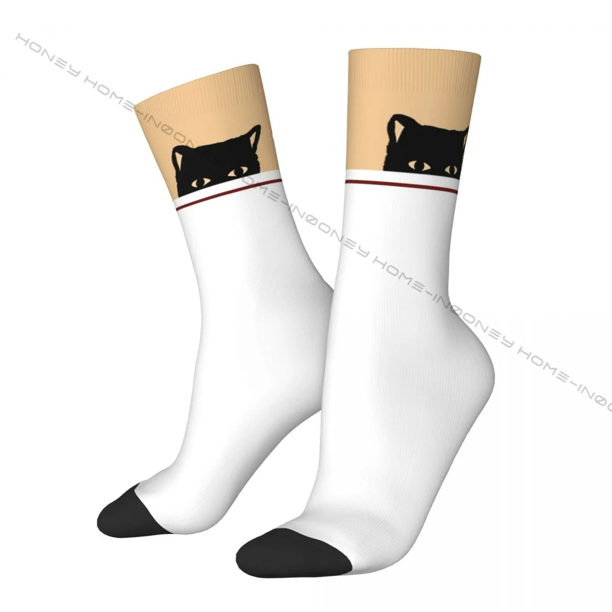 Funny Crazy Sock for Men Sneaky White Hip Hop Vintage Cat Meow Seamless Pattern Printed Boys Crew Sock Casual Gift
Funny Crazy Sock for Men Sneaky White Hip Hop Vintage Cat Meow Seamless Pattern Printed Boys Crew Sock Casual Gift