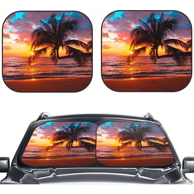 Sunset Beach Coconut Tree Car Windshield Sun Shade Auto Foldable 2pcs Window Sunshades for Most Windshield Sun Visor Protect
Sunset Beach Coconut Tree Car Windshield Sun Shade Auto Foldable 2pcs Window Sunshades for Most Windshield Sun Visor Protect