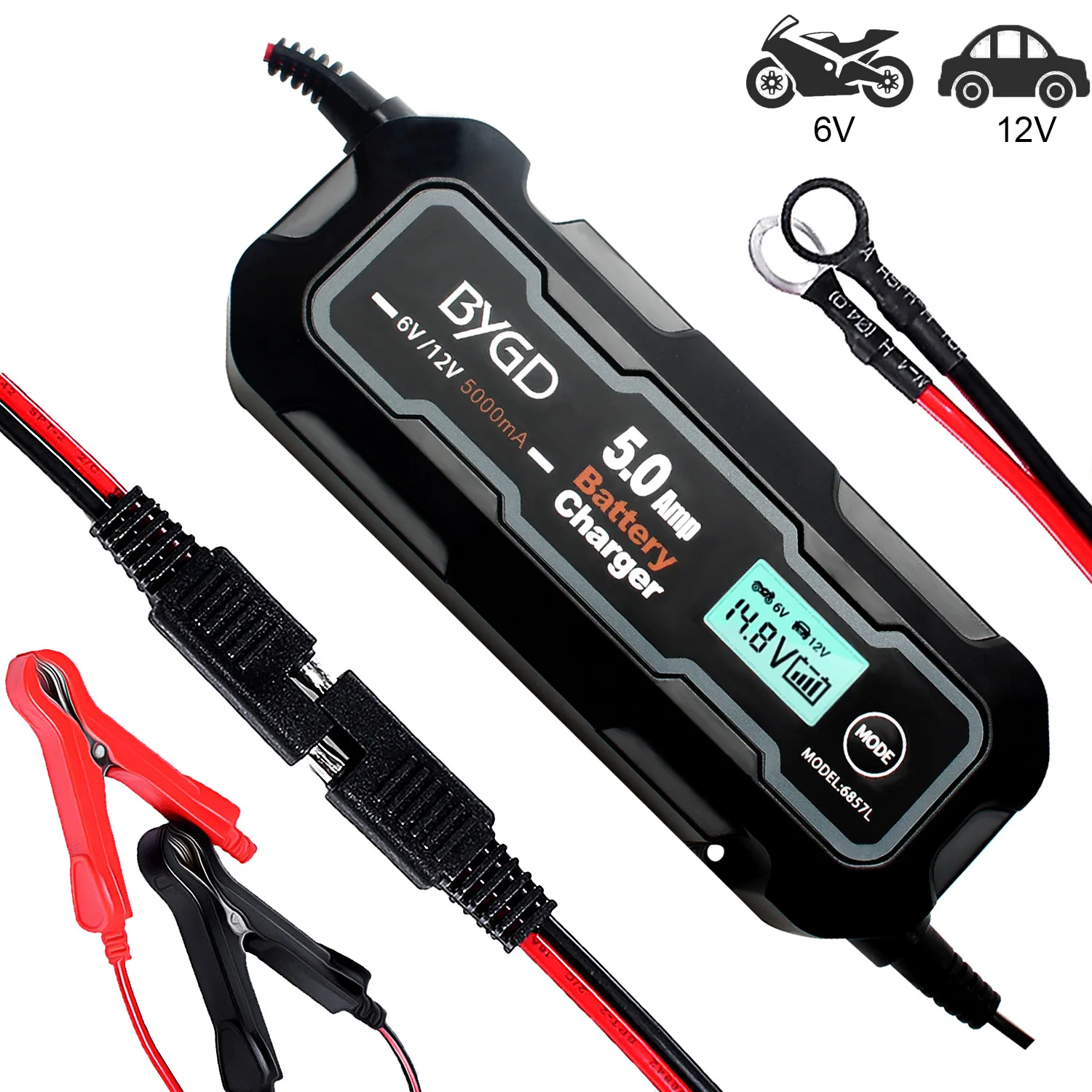 110V-12V/6V Voltage 5A Intelligent Car Battery Charger LCD Screen Display 12V Lead-acid Battery Charger for Automobile Motorcycl
110V-12V/6V Voltage 5A Intelligent Car Battery Charger LCD Screen Display 12V Lead-acid Battery Charger for Automobile Motorcycl