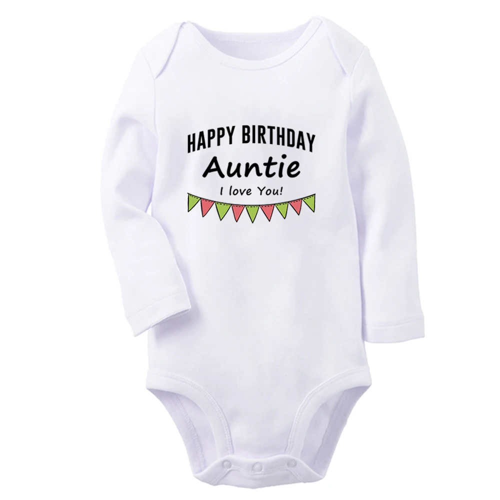 Happy Birthday Auntie I Love You Cute Cute Baby Rompers Baby Boys Girls Fun Print Bodysuit Infant Long Sleeves Jumpsuit Clothes
Happy Birthday Auntie I Love You Cute Cute Baby Rompers Baby Boys Girls Fun Print Bodysuit Infant Long Sleeves Jumpsuit Clothes
