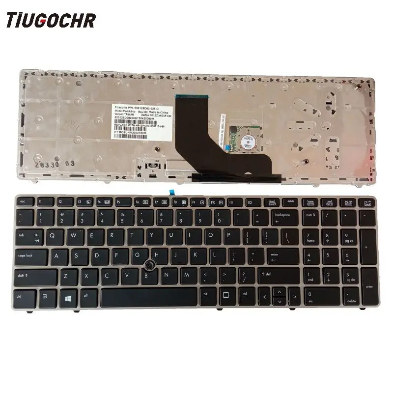 Новинка для HP EliteBook 8560p ProBook 6560b 6565b США с указателем клавиатура с серебряной рамкой 55010JN00203G
Новинка для HP EliteBook 8560p ProBook 6560b 6565b США с указателем клавиатура с серебряной рамкой 55010JN00203G