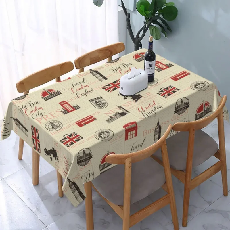 Rectangular UK London British Symbol Table Cloth Waterproof Tablecloth 45"-50" Table Cover Backed with Elastic Edge
Rectangular UK London British Symbol Table Cloth Waterproof Tablecloth 45"-50" Table Cover Backed with Elastic Edge