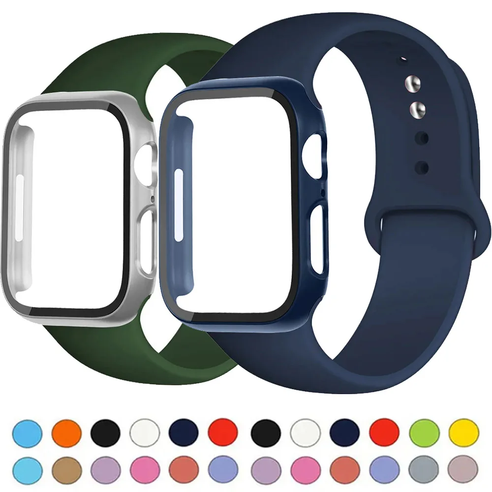 Ремешок чехол + для Apple Watch Band 44 мм 40 мм 45 мм 41 мм 44 мм 45 мм, полная защита из поликарбоната + силиконовый браслет для iwatch series 9 8 7 3 se
Ремешок чехол + для Apple Watch Band 44 мм 40 мм 45 мм 41 мм 44 мм 45 мм, полная защита из поликарбоната + силиконовый браслет для iwatch series 9 8 7 3 se