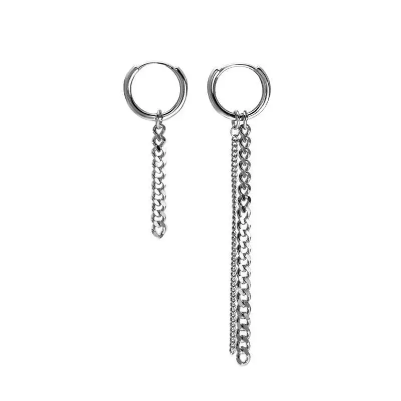 

New Arrival Fashion Designer Long Tassel Drop Earrings Real 925 Sterling Silver Asymmetric Women Dangle Earrings