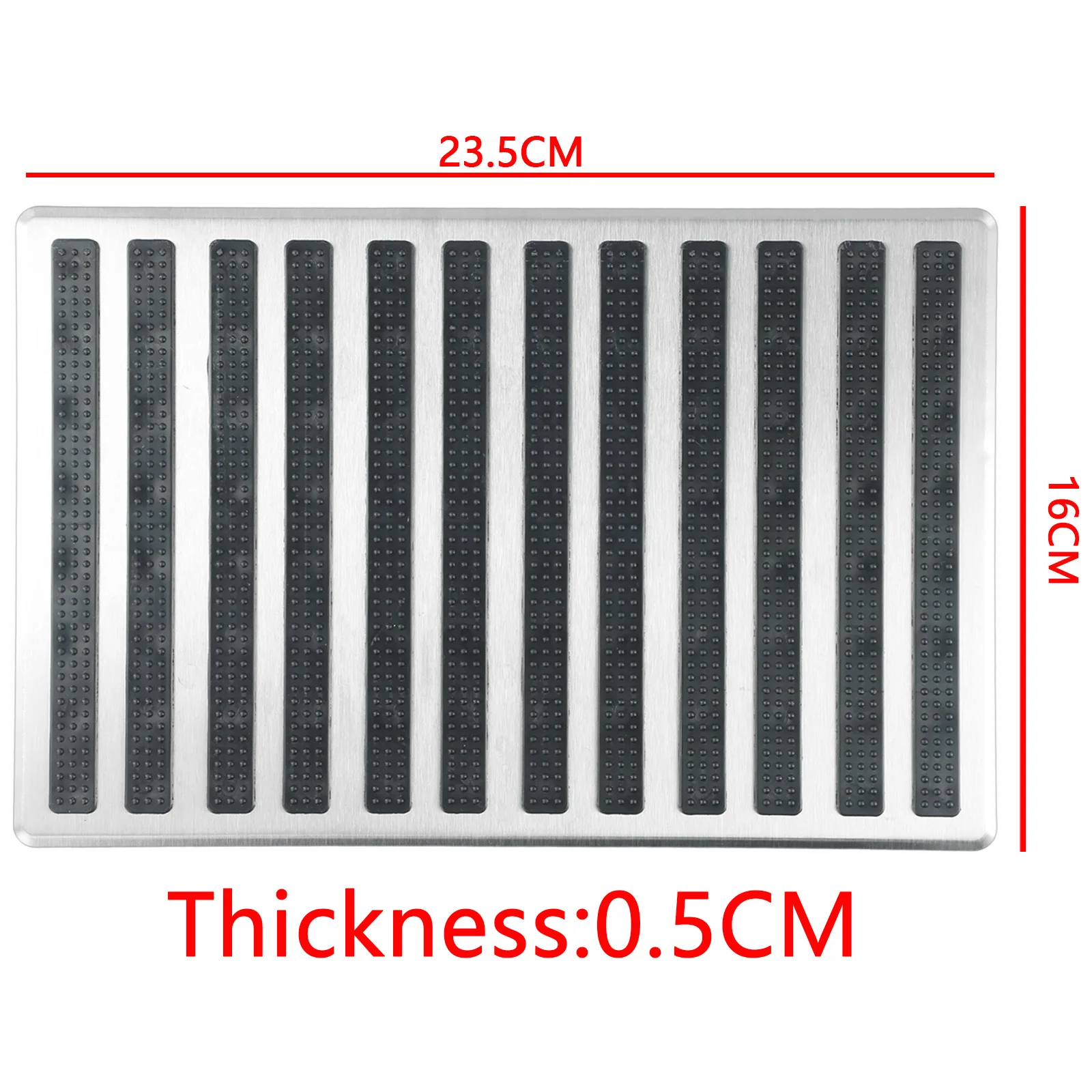 Interior Floor Mat Patch Foot Pedal Pad Non-slip 23.5X16cm Stainless Carpet Waterproof Universal Car Side Auto Plate
Interior Floor Mat Patch Foot Pedal Pad Non-slip 23.5X16cm Stainless Carpet Waterproof Universal Car Side Auto Plate