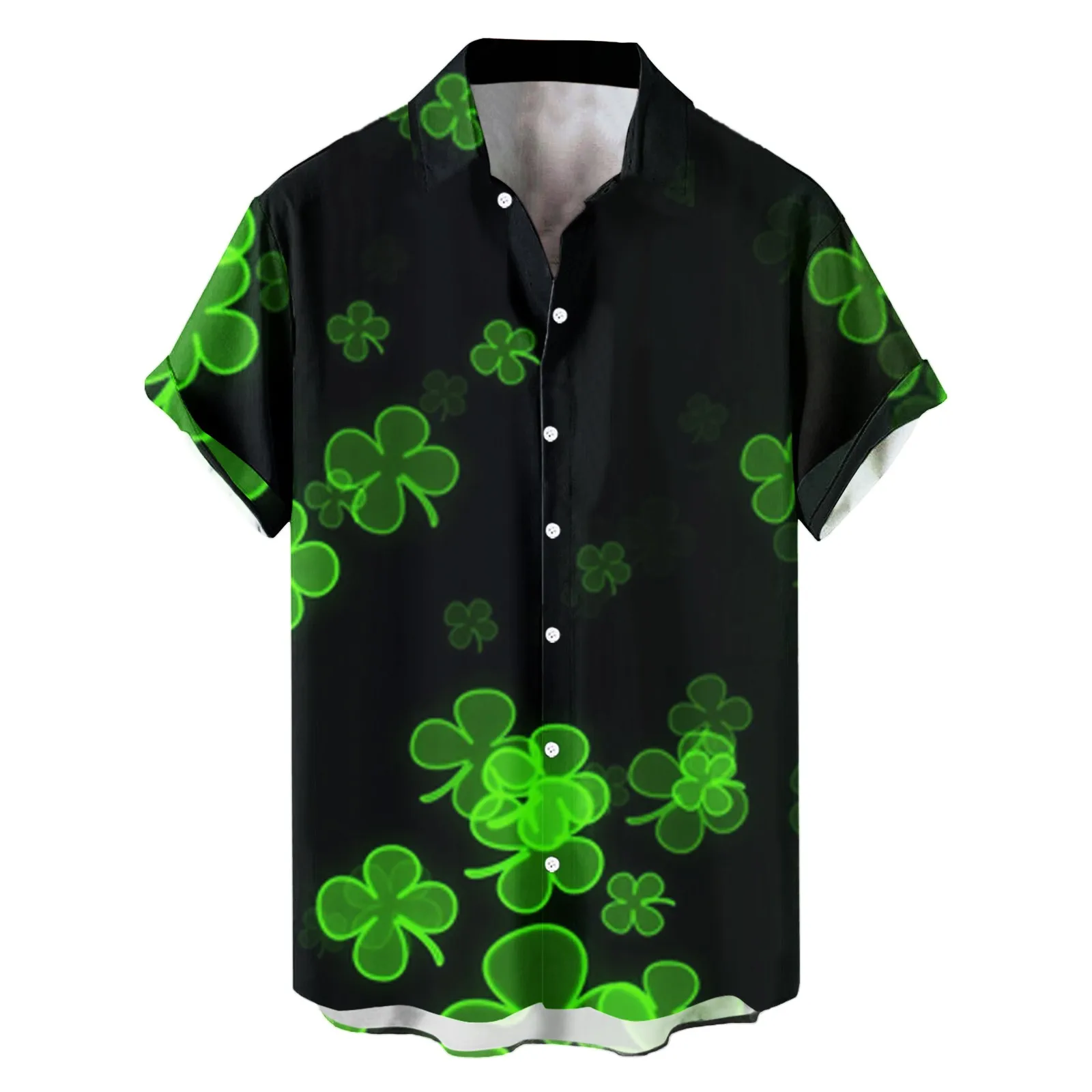 Men's Clover Graphic shirt St-Patrick-Day shirts Blouses Irish-National-Day men Green lapel Short-Sleeve Tops camisas de hombre
Men's Clover Graphic shirt St-Patrick-Day shirts Blouses Irish-National-Day men Green lapel Short-Sleeve Tops camisas de hombre