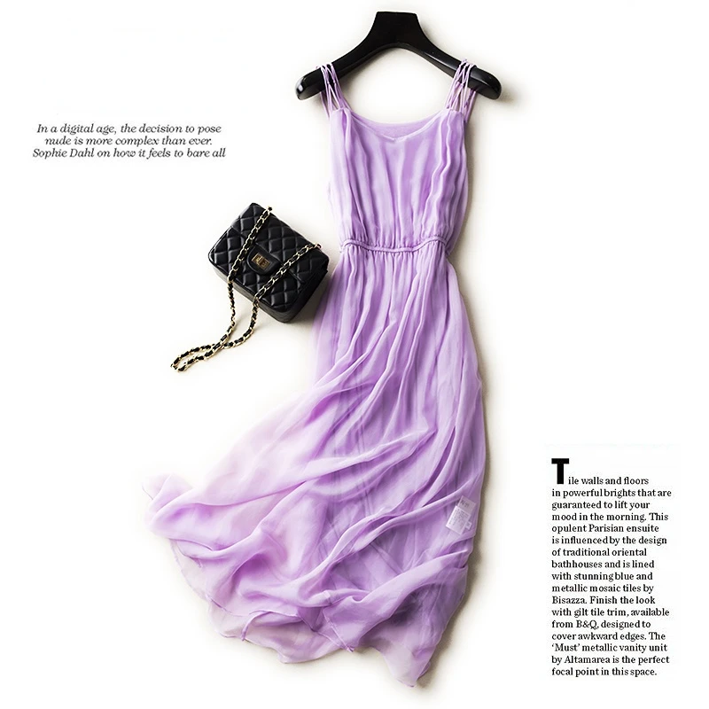 100% Mulberry Silk Dress Holiday Beach Dress Summer Dress Women New Camisole Sleeveless Maxi Dresses for Wmen Vestidos Zm3204
100% Mulberry Silk Dress Holiday Beach Dress Summer Dress Women New Camisole Sleeveless Maxi Dresses for Wmen Vestidos Zm3204