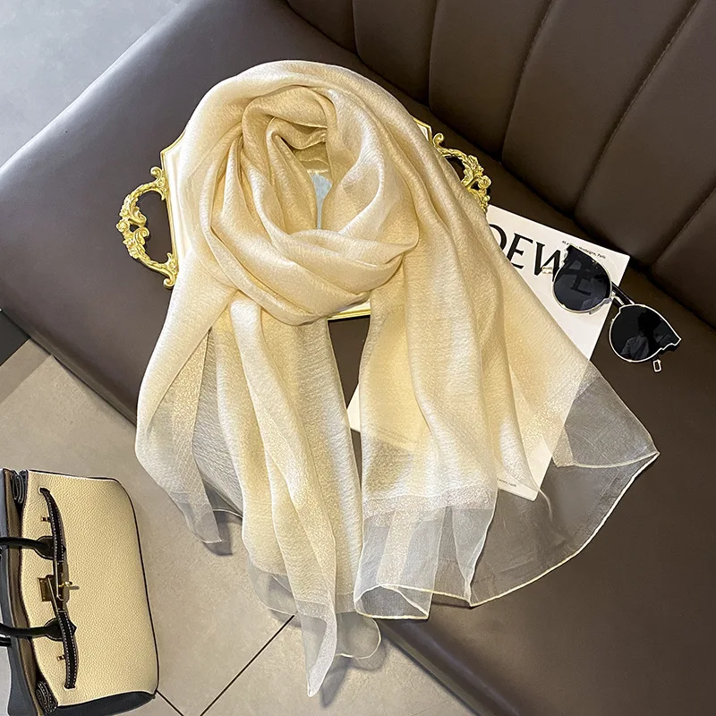 New Mulberry Champagne Silk Scarf Women's Fashionable Stylish Long All-Matching Shawl
New Mulberry Champagne Silk Scarf Women's Fashionable Stylish Long All-Matching Shawl
