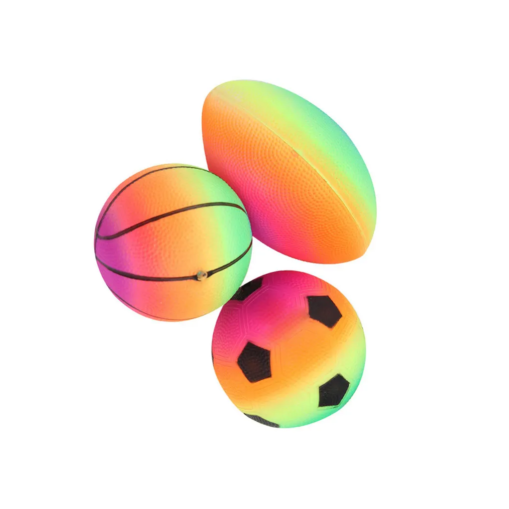 3Pcs Balls Set Rainbow Sports Inflatable Children Convenient Fun Rugby Indoor Outdoor Games Toys Basketball Garden
3Pcs Balls Set Rainbow Sports Inflatable Children Convenient Fun Rugby Indoor Outdoor Games Toys Basketball Garden