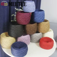 

250g/lot Meetee Colorful Organic Yarn for Knitting Raffia Straw Rope Hand Crocheting Sun Hat DIY handbags Handcrafts Material