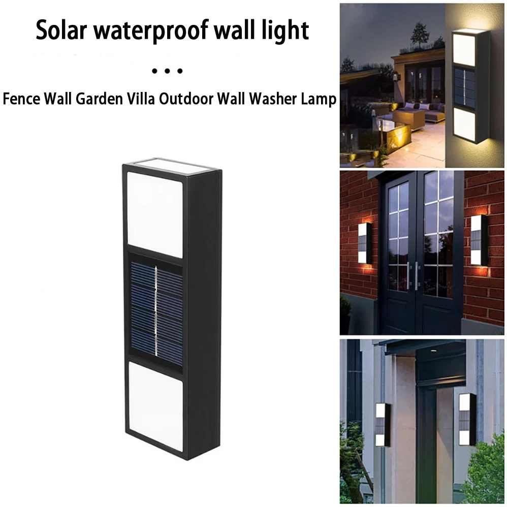 

2pcs kit LED Solar Wall Light 5W Outdoor Waterproof Safety LED Lighting For Garden Yard Fence Decor Lamp With