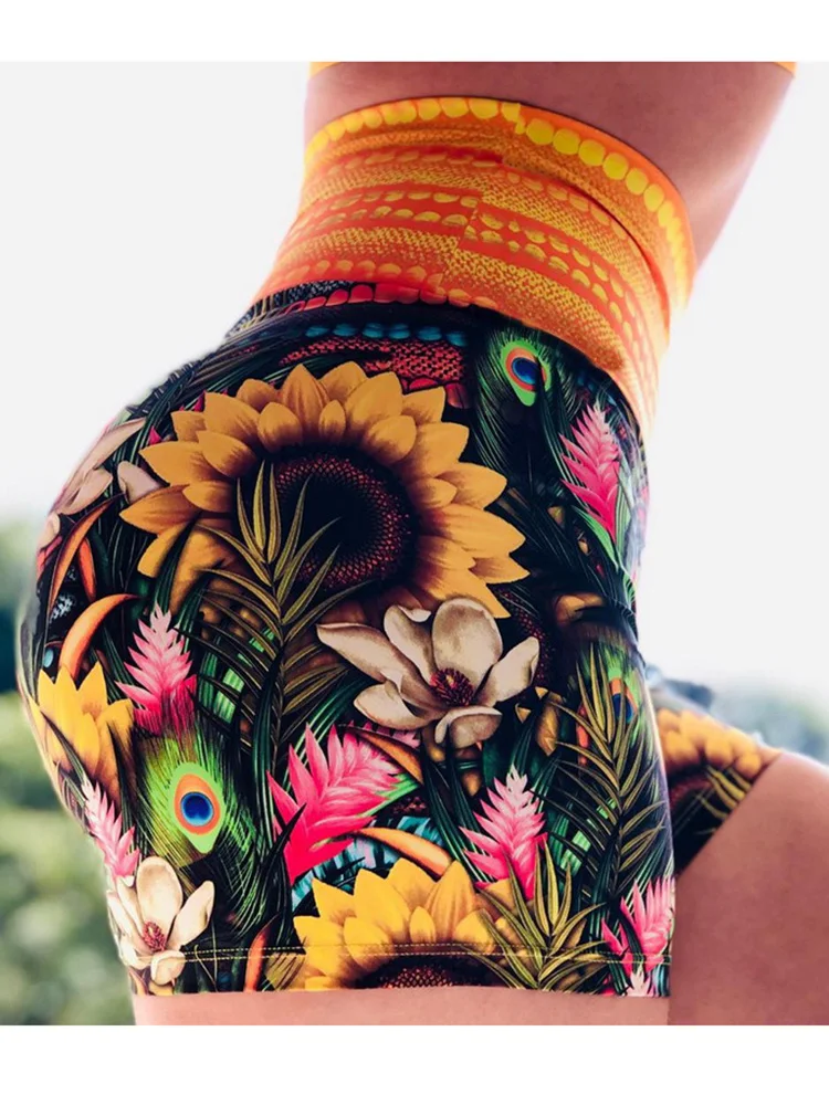 Stretch Elastic Casual Digital Printed Sunflower Feather Women's Summer Shorts Fitness Bottom Breathable Female
Stretch Elastic Casual Digital Printed Sunflower Feather Women's Summer Shorts Fitness Bottom Breathable Female