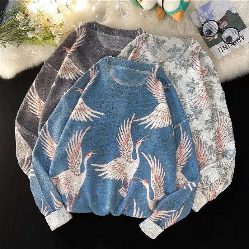 Autumn Winter Korean Fashion New Pullover Round Neck Sweater Men's Loose Vintage Knitted Sweater Women's Couple Clothing Y2k
Autumn Winter Korean Fashion New Pullover Round Neck Sweater Men's Loose Vintage Knitted Sweater Women's Couple Clothing Y2k